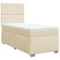 Preview: Boxspringbett mit Matratze Creme 90x200 cm Stoff