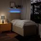 Preview: Boxspringbett mit Matratze Creme 90x200 cm Stoff