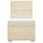 Preview: Boxspringbett mit Matratze Creme 90x200 cm Stoff
