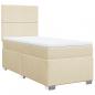 Preview: Boxspringbett mit Matratze Creme 100x200 cm Stoff