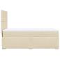 Preview: Boxspringbett mit Matratze Creme 100x200 cm Stoff