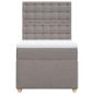 Preview: Boxspringbett mit Matratze Taupe 80x200 cm Stoff