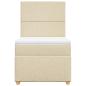 Preview: Boxspringbett mit Matratze Creme 90x190 cm Stoff