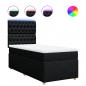Preview: Boxspringbett mit Matratze Schwarz 90x190 cm Stoff