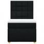 Preview: Boxspringbett mit Matratze Schwarz 90x200 cm Stoff