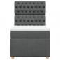 Preview: Boxspringbett mit Matratze Dunkelgrau 90x200 cm Stoff