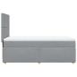 Preview: Boxspringbett mit Matratze Hellgrau 100x200 cm Stoff