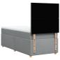 Preview: Boxspringbett mit Matratze Hellgrau 100x200 cm Stoff