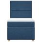 Preview: Boxspringbett mit Matratze Blau 100x200 cm Stoff