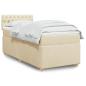Preview: ARDEBO.de - Boxspringbett mit Matratze Creme 90x200 cm Stoff