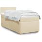 Preview: ARDEBO.de - Boxspringbett mit Matratze Creme 100x200 cm Stoff