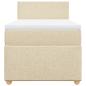 Preview: Boxspringbett mit Matratze Creme 100x200 cm Stoff
