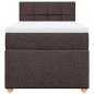 Preview: Boxspringbett mit Matratze Dunkelbraun 100x200 cm Stoff