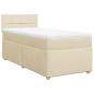 Preview: Boxspringbett mit Matratze Creme 100x200 cm Stoff