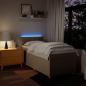 Preview: Boxspringbett mit Matratze Creme 100x200 cm Stoff