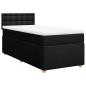 Preview: Boxspringbett mit Matratze Schwarz 100x200 cm Stoff