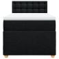 Preview: Boxspringbett mit Matratze Schwarz 100x200 cm Stoff