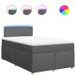 Preview: Boxspringbett mit Matratze Dunkelgrau 120x190 cm Stoff