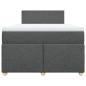 Preview: Boxspringbett mit Matratze Dunkelgrau 120x190 cm Stoff