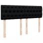 Preview: Boxspringbett mit Matratze Schwarz 140x200 cm Stoff
