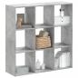 Preview: ARDEBO.de - Bücherregal Betongrau 102x32x102 cm Holzwerkstoff