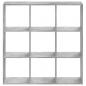 Preview: Bücherregal Betongrau 102x32x102 cm Holzwerkstoff