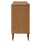 Preview: Schubladenschrank MOLDE Braun 113x40x80 cm Massivholz Kiefer