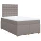 Preview: Boxspringbett mit Matratze Taupe 120x190 cm Stoff