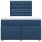 Preview: Boxspringbett mit Matratze Blau 120x200 cm Stoff