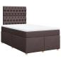 Preview: Boxspringbett mit Matratze Dunkelbraun 120x200 cm Stoff
