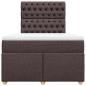 Preview: Boxspringbett mit Matratze Dunkelbraun 120x200 cm Stoff