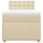 Preview: Boxspringbett mit Matratze Creme 90x200 cm Stoff