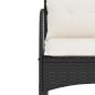 Preview: Garten-Schaukelstuhl mit Kissen Schwarz Poly Rattan
