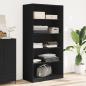 Preview: ARDEBO.de - Kleiderschrank Schwarz 100x50x200 cm Holzwerkstoff