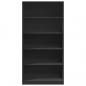 Preview: Kleiderschrank Schwarz 100x50x200 cm Holzwerkstoff