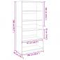 Preview: Kleiderschrank Schwarz 100x50x200 cm Holzwerkstoff