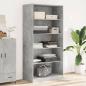 Preview: ARDEBO.de - Kleiderschrank Betongrau 100x50x200 cm Holzwerkstoff