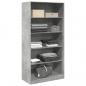 Preview: Kleiderschrank Betongrau 100x50x200 cm Holzwerkstoff