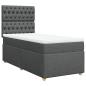 Preview: Boxspringbett mit Matratze Dunkelgrau 100x200 cm Stoff