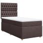 Preview: Boxspringbett mit Matratze Dunkelbraun 100x200 cm Stoff