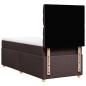 Preview: Boxspringbett mit Matratze Dunkelbraun 100x200 cm Stoff