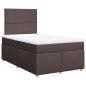 Preview: Boxspringbett mit Matratze Dunkelbraun 120x190 cm Stoff