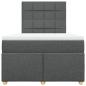 Preview: Boxspringbett mit Matratze Dunkelgrau 120x190 cm Stoff