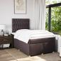 Preview: Boxspringbett mit Matratze Dunkelbraun 120x190 cm Stoff