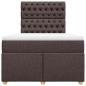 Preview: Boxspringbett mit Matratze Dunkelbraun 120x190 cm Stoff