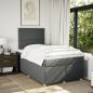 Preview: Boxspringbett mit Matratze Dunkelgrau 120x200 cm Stoff