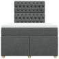 Preview: Boxspringbett mit Matratze Dunkelgrau 120x200 cm Stoff