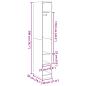 Preview: Kleiderschrank Grau Sonoma 30x50x200 cm Holzwerkstoff