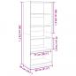 Preview: Kleiderschrank Räuchereiche 80x50x200 cm Holzwerkstoffs
