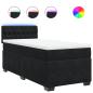 Preview: Boxspringbett mit Matratze Schwarz 90x200 cm Samt